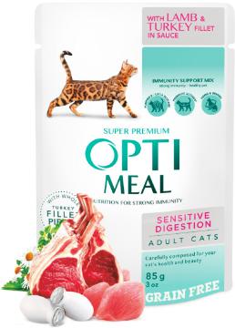 Изображение 1 - Optimeal Adult Cat Sensitive с ягненком и индейкой в соусе