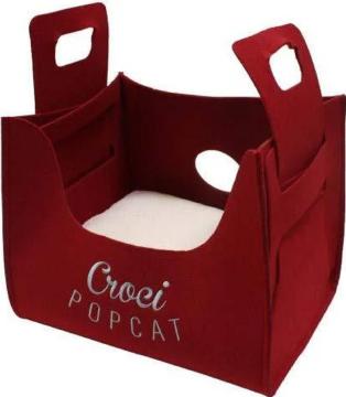Изображение 2 - Croci Popcat King Bordeaux Лежак для котов и собак бордовая