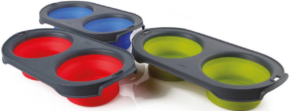 Изображение 1 - Dexas Collapsible Pet Feeder  Двойная Складная миска для собак и кошек