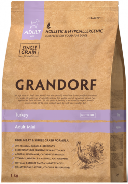 Изображение 1 - Grandorf Turkey & Brown Rice Adult Mini