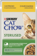 Cat Chow Adult Sterilised курица и баклажаны в желе