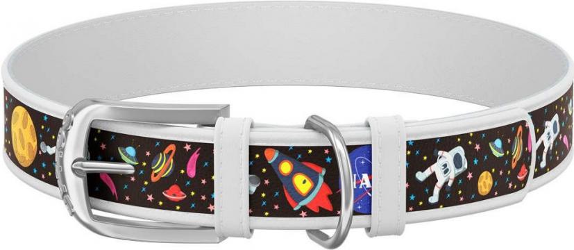 Изображение 2 - Collar WauDog Design Nasa кожаный ошейник белый