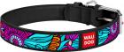 Collar WauDog Design Лето кожаный ошейник черный