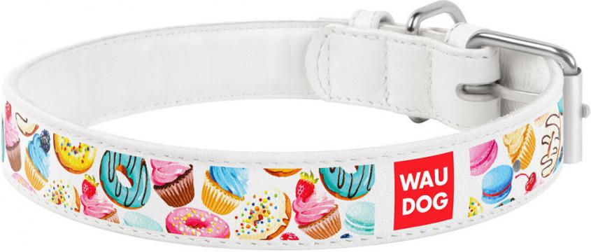 Изображение 1 - Collar WauDog Design Пончики кожаный ошейник белый