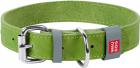 Collar WauDog Classic Кожаный ошейник салатовый