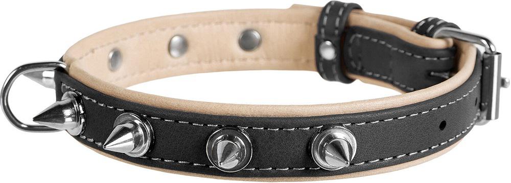 Изображение 1 - Collar WauDog Soft Кожаный ошейник с шипами черный
