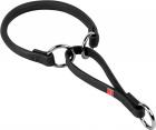 Collar WauDog Soft Кожаный ошейник-удавка черный