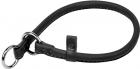 Collar WauDog Soft Кожаный ошейник-удавка рывковый черный