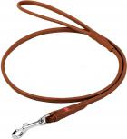 Collar WauDog Soft Кожаный круглый поводок коричневый