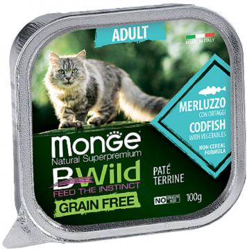 Изображение 1 - Monge BWild Grain Free Cat Adult c треской и овощами паштет