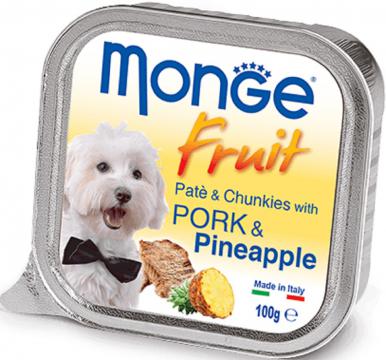 Изображение 2 - Monge Dog Fruit cо свининой и ананасом кусочки в паштете