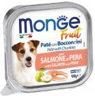 Monge Dog Fruit c лососем и грушей кусочки в паштете
