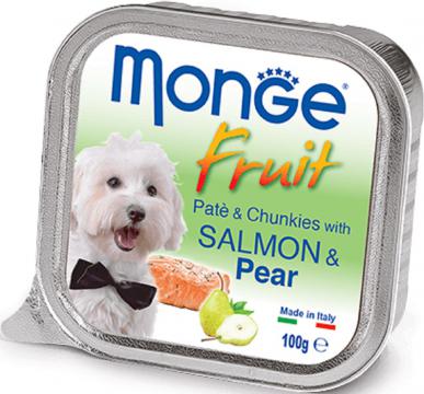 Изображение 2 - Monge Dog Fruit c лососем и грушей кусочки в паштете