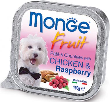 Изображение 2 - Monge Dog Fruit c курицей и малиной кусочки в паштете