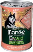 Monge BWild Grain Free Adult All Breeds с лососем, тыквой и цукини кусочки в соусе