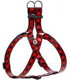 Collar WauDog Nylon Шотландка красная нейлоновая шлея
