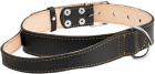 Collar Кожаный двойной ошейник с ручкой черный
