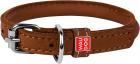 Collar WauDog Soft Кожаный ошейник круглый коричневый