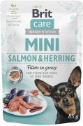 Brit Care Mini Филе лосося и сельди в соусе для стерилизованных собак
