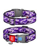 Collar WauDog Nylon Фиолетовый камо нейлоновый ошейник