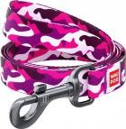 Collar WauDog Nylon Розовый камо нейлоновый поводок