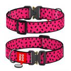 Collar WauDog Nylon Арбуз нейлоновый ошейник с металлической пряжкой