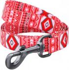 Collar WauDog Nylon Этно красный нейлоновый поводок