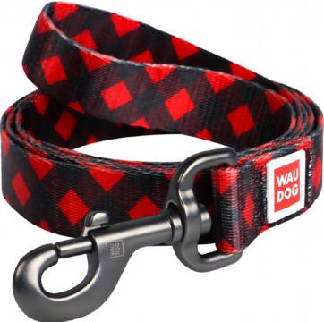 Изображение 1 - Collar WauDog Nylon Шотландка красная нейлоновый поводок