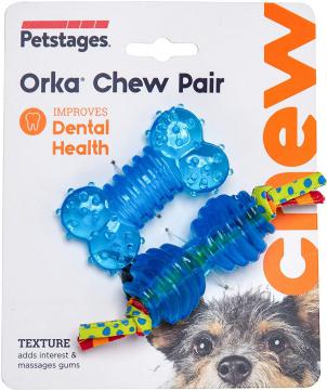 Изображение 1 - Petstages Orka Petite Chew Pair Набор игрушек косточка и гантель