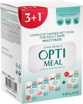 Изображение 1 - Optimeal Adult Cat Multi Taste №3 телятина, ягненок, кролик