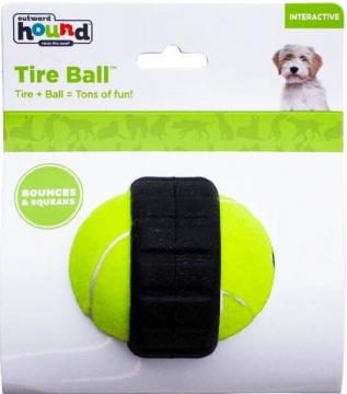 Изображение 2 - Outward Hound Tyre Ball Теннисный мячик с шиной и пищалкой