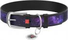 Collar WauDog Design Nasa21 кожаный ошейник черный