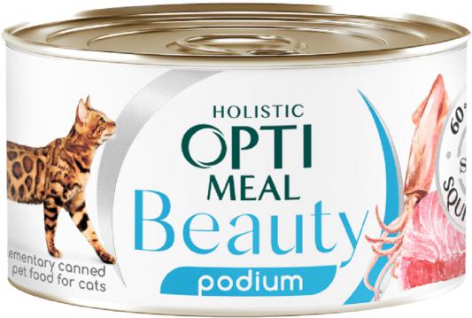 Изображение 1 - Optimeal Beauty Podium Adult Cat с полосатым тунцом и кольцами кальмара в соусе