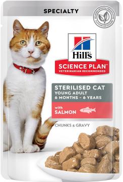 Изображение 1 - Hill's SP Feline Adult Young Sterilised Cat з лососем в соусі