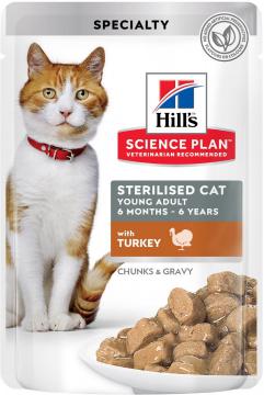 Изображение 1 - Hill's SP Feline Adult Young Sterilised Cat з індичкою в соусі