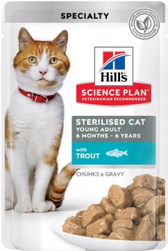 Изображение 1 - Hill's SP Feline Adult Young Sterilised Cat з фореллю в соусі