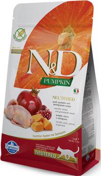 Изображение 1 - Farmina N&D GF Pumpkin Sterilised Cat Перепелка и Тыква