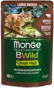 Monge BWild Grain Free Cat Large Breeds с мясом буйвола и овощами в соусе