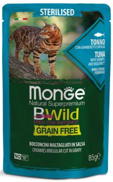 Изображение 1 - Monge BWild Grain Free Sterilised с тунцом, креветками и овощами в соусе