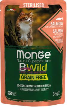 Изображение 1 - Monge BWild Grain Free Sterilised с лососем, креветками и овощами в соусе