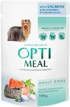 Изображение 1 - Optimeal Adult Dog с лососем и голубикой в крем соусе