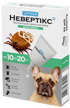 Изображение 1 - Superium Nevertix противоклещевые капли на холку для собак 10-20 кг