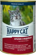 Happy Cat с кроликом и индейкой консерва