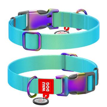 Изображение 1 - Collar WauDog Nylon Recycled c qr Паспортом Голубой