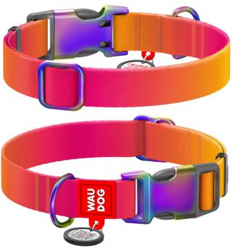 Изображение 1 - Collar WauDog Nylon Recycled c qr Паспортом Оранжевый