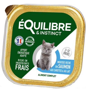 Изображение 1 - Equilibre & Instinct Мус для кошенят з лососем, морквою та молоком