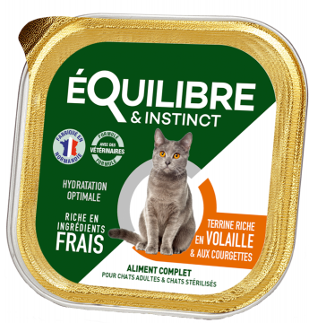 Изображение 1 - Equilibre & Instinct Паштет для дорослих і стерилізованих котів із м'ясом птиці та кабачком