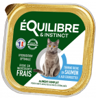 Equilibre & Instinct Паштет для дорослих і стерилізованих котів із лососем і кабачком