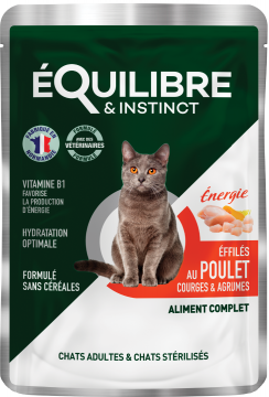 Изображение 1 - Equilibre & Instinct Шматочки в соусі для дорослих і стерилізованих котів із куркою, гарбузом і цитрусовими