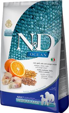 Изображение 1 - Farmina N&D Ocean LG Adult MEDIUM & MAXI Треска и Апельсины